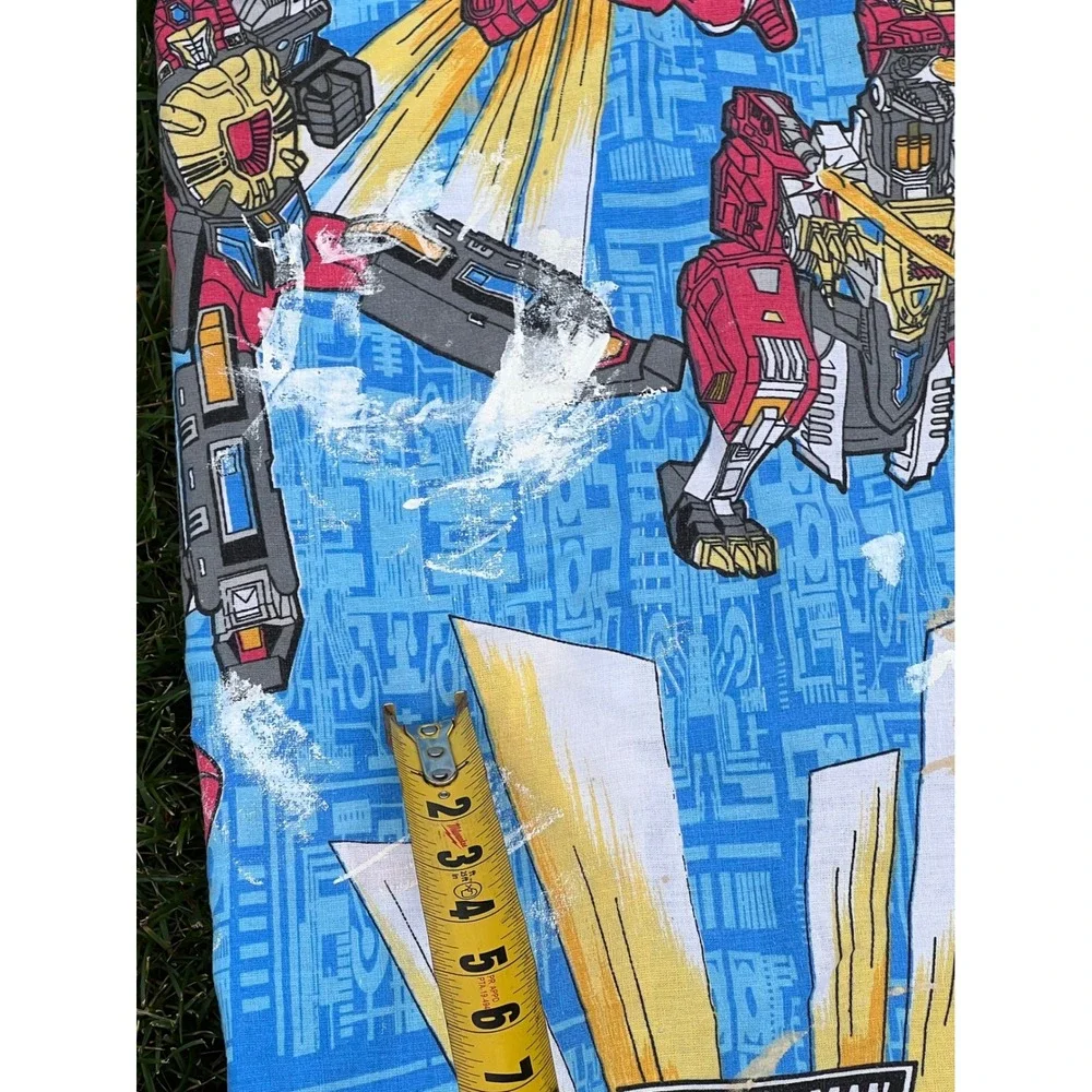 Vintage 1994 Superhuman Samurai Syber-Squad‎ Twin Sheet Set 3pc DIC Tsuburaya